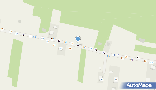 Mokrzyska, Gibałówka, 65, mapa Mokrzyska