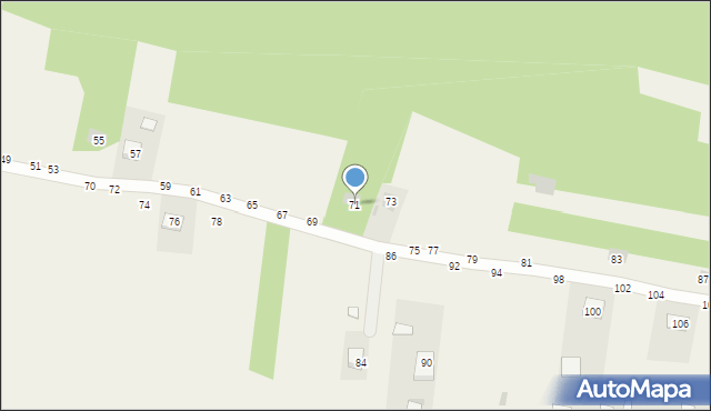 Mokrzyska, Gibałówka, 71, mapa Mokrzyska