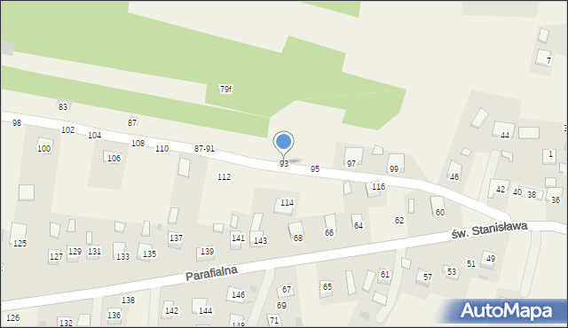 Mokrzyska, Gibałówka, 93, mapa Mokrzyska