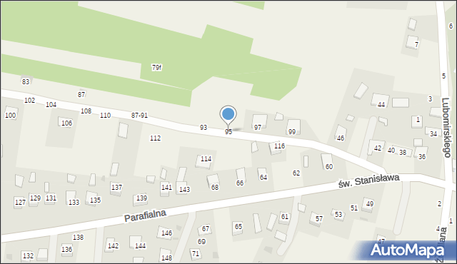 Mokrzyska, Gibałówka, 95, mapa Mokrzyska