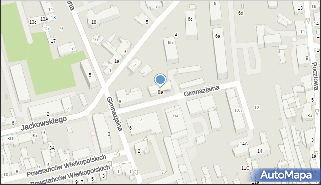 Nakło nad Notecią, Gimnazjalna, 8a, mapa Nakło nad Notecią