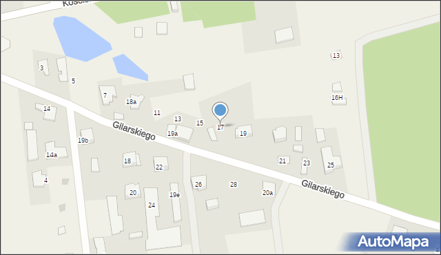 Nowe Załubice, Gilarskiego Kazimierza, gen., 17, mapa Nowe Załubice