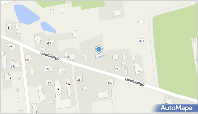 Nowe Załubice, Gilarskiego Kazimierza, gen., 19, mapa Nowe Załubice