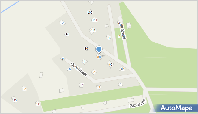 Nowe Załubice, Gilarskiego Kazimierza, gen., 88, mapa Nowe Załubice