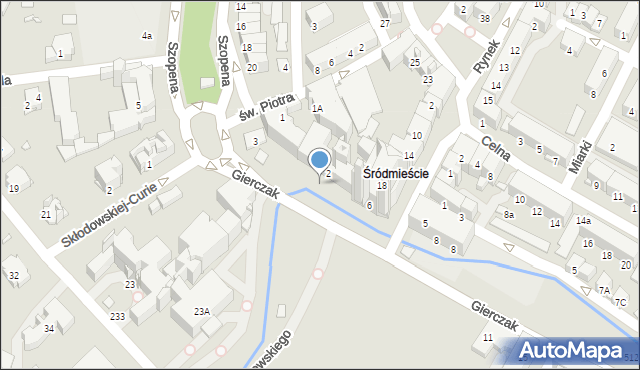 Nysa, Gierczak Emilii, 4, mapa Nysy