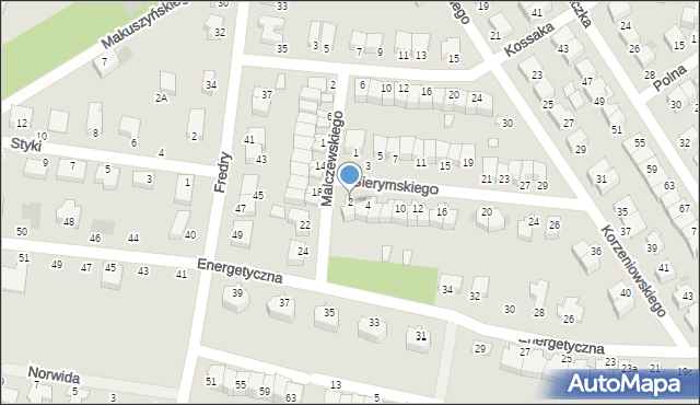 Oborniki Śląskie, Gierymskiego Aleksandra, 2, mapa Oborniki Śląskie