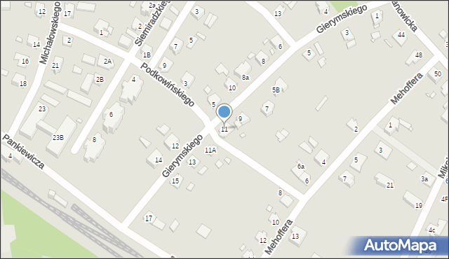 Opole, Gierymskiego Aleksandra, 11, mapa Opola
