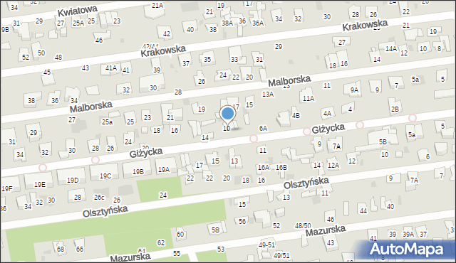 Otwock, Giżycka, 8, mapa Otwock