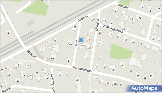 Piastów, Gimnazjalna, 5, mapa Piastów