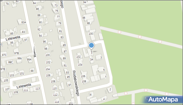 Piła, Gierymskiego Maksymiliana, 1, mapa Piły