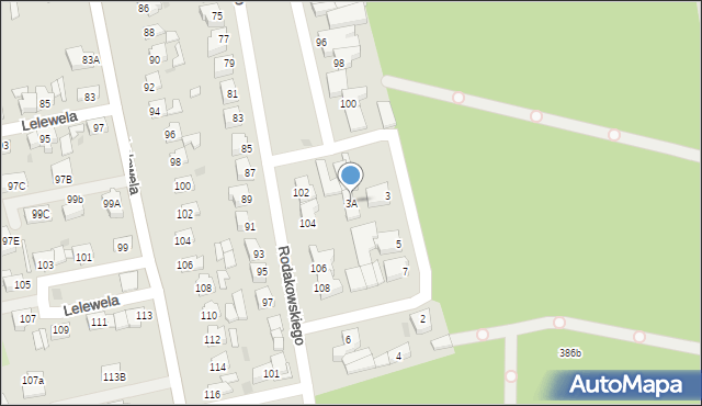 Piła, Gierymskiego Maksymiliana, 3A, mapa Piły