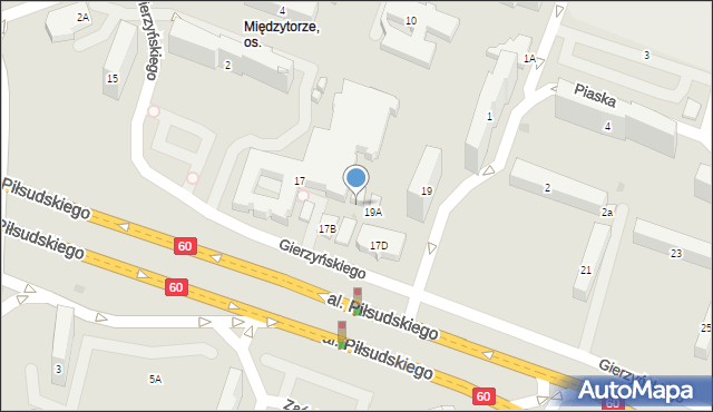 Płock, Gierzyńskiego Tadeusza, 19b, mapa Płock