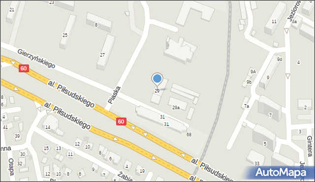 Płock, Gierzyńskiego Tadeusza, 29, mapa Płock