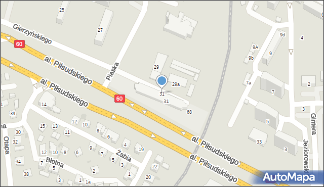 Płock, Gierzyńskiego Tadeusza, 31, mapa Płock