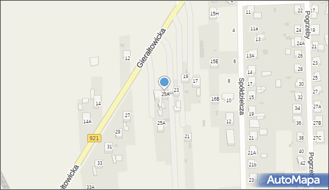 Przyszowice, Gierałtowicka, 23A, mapa Przyszowice