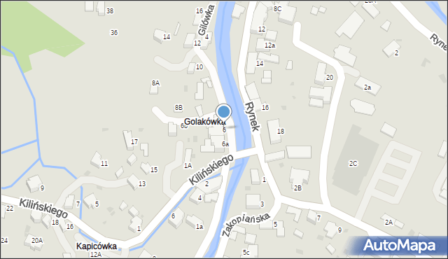 Rabka-Zdrój, Gilówka, 6, mapa Rabka-Zdrój