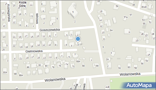 Radom, Gielniowska, 2, mapa Radomia