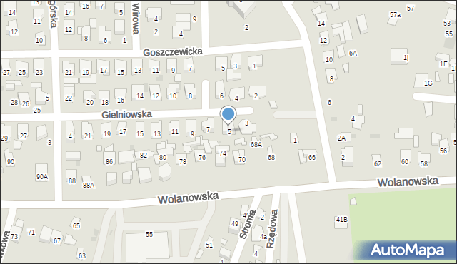 Radom, Gielniowska, 5, mapa Radomia