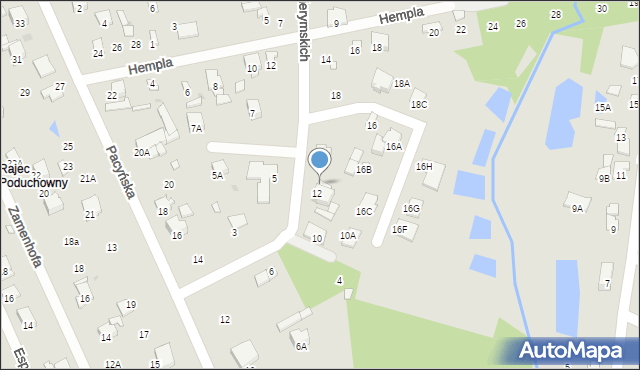 Radom, Gierymskich Aleksandra i Maksymiliana, 12A, mapa Radomia