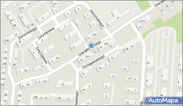 Ruda Śląska, Gierałtowskiego Jana, 14B, mapa Rudy Śląskiej