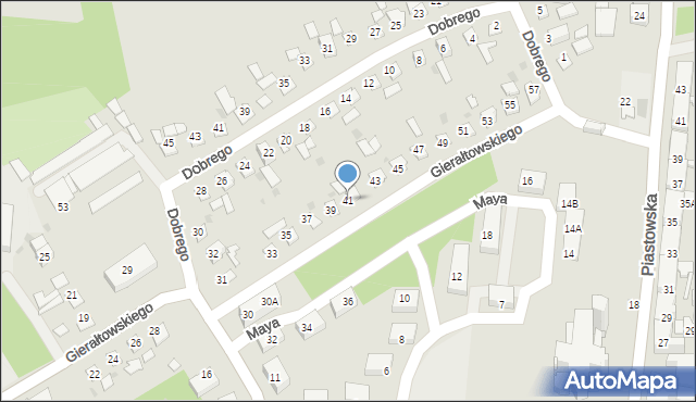 Ruda Śląska, Gierałtowskiego Jana, 41, mapa Rudy Śląskiej