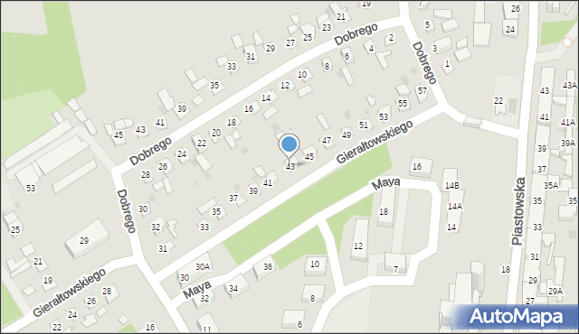 Ruda Śląska, Gierałtowskiego Jana, 43, mapa Rudy Śląskiej