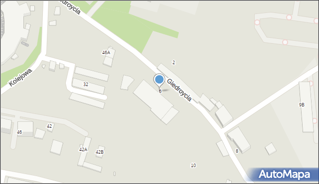 Rybnik, Giedroycia Jerzego, 6, mapa Rybnika