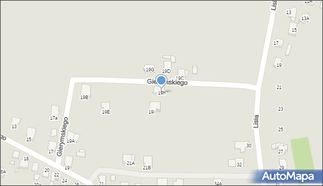 Rybnik, Gierymskiego Aleksandra, 19h, mapa Rybnika