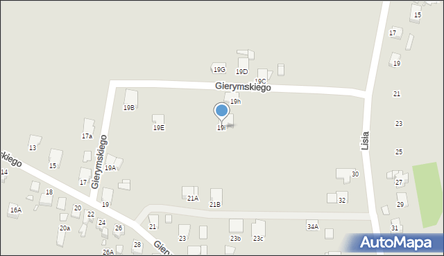 Rybnik, Gierymskiego Aleksandra, 19i, mapa Rybnika
