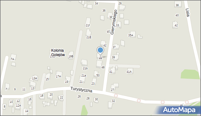 Rybnik, Gierymskiego Aleksandra, 44, mapa Rybnika