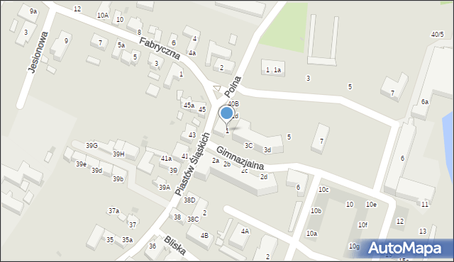 Siechnice, Gimnazjalna, 1, mapa Siechnice