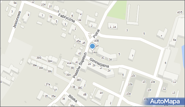 Siechnice, Gimnazjalna, 1A, mapa Siechnice