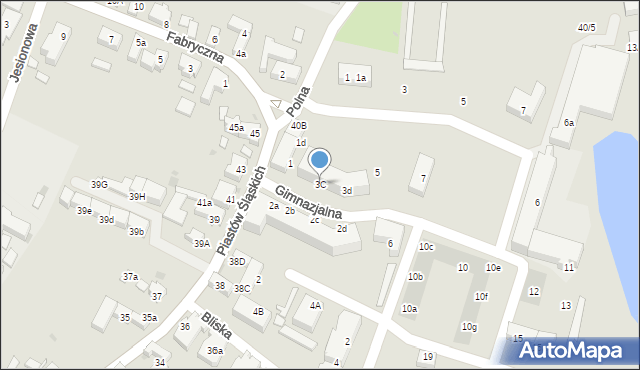 Siechnice, Gimnazjalna, 3C, mapa Siechnice