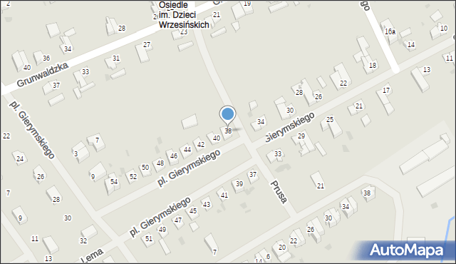 Sławno, Gierymskiego Aleksandra, 38, mapa Sławno