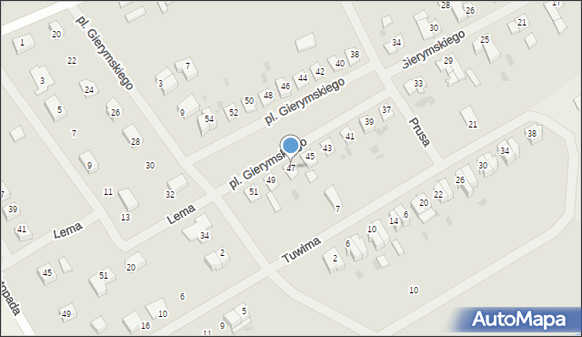 Sławno, Gierymskiego Aleksandra, 47, mapa Sławno
