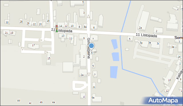 Sompolno, Gimnazjalna, 3, mapa Sompolno