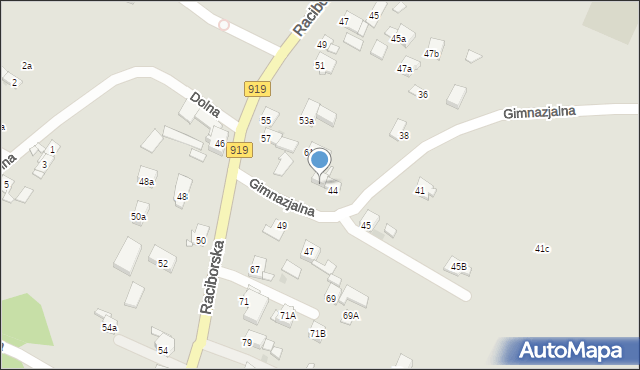 Sośnicowice, Gimnazjalna, 46, mapa Sośnicowice