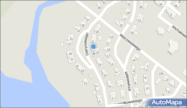 Śrem, Gierymskiego, 18, mapa Śrem