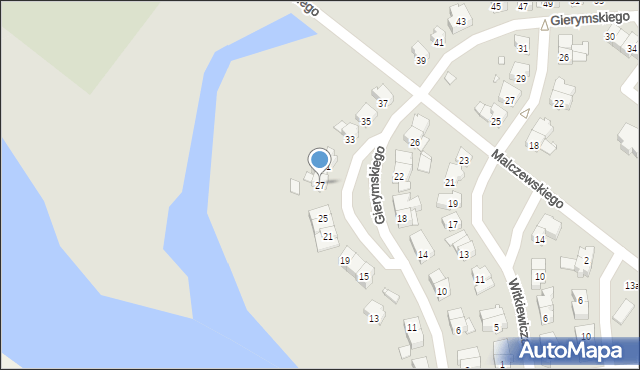 Śrem, Gierymskiego, 27, mapa Śrem