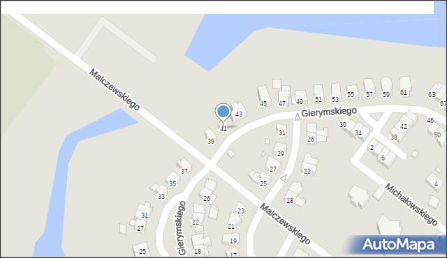 Śrem, Gierymskiego, 41, mapa Śrem