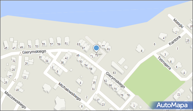 Śrem, Gierymskiego, 73, mapa Śrem