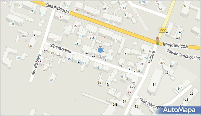 Starogard Gdański, Gimnazjalna, 10, mapa Starogard Gdański