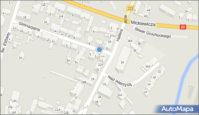 Starogard Gdański, Gimnazjalna, 1A, mapa Starogard Gdański