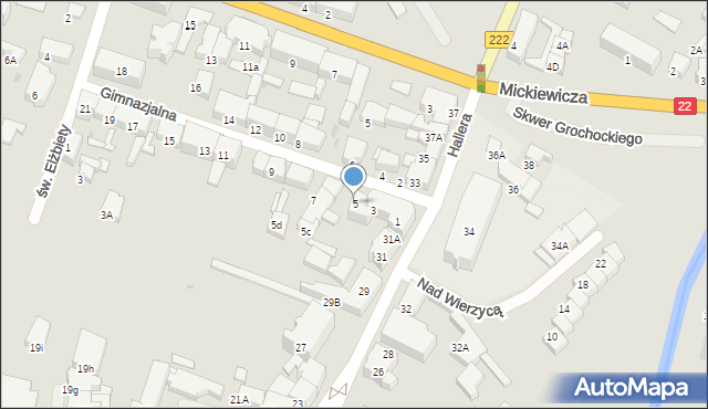 Starogard Gdański, Gimnazjalna, 5, mapa Starogard Gdański