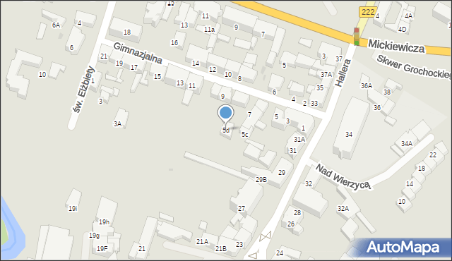 Starogard Gdański, Gimnazjalna, 5d, mapa Starogard Gdański