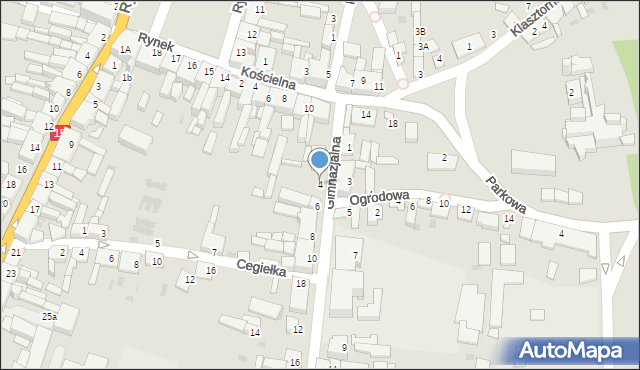 Strzelno, Gimnazjalna, 4, mapa Strzelno