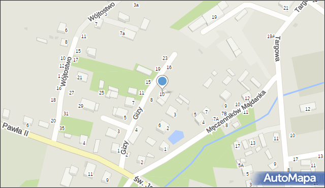 Tarnogród, Gizy Józefa Krzysztofa, 10, mapa Tarnogród