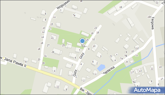 Tarnogród, Gizy Józefa Krzysztofa, 9, mapa Tarnogród