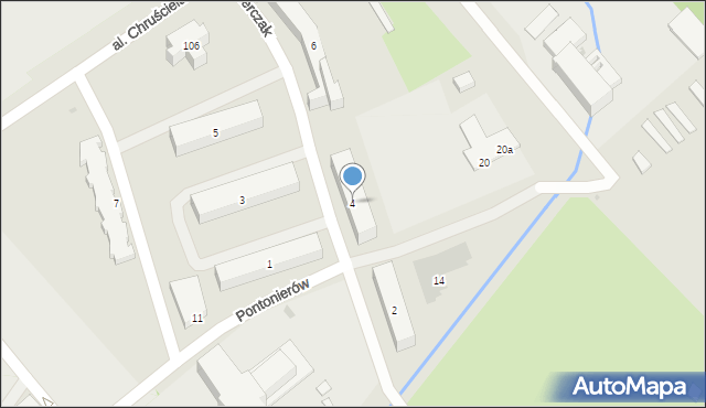 Warszawa, Gierczak Emilii, 4, mapa Warszawy