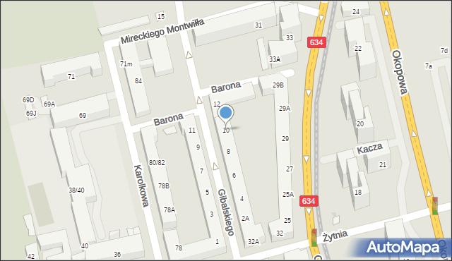 Warszawa, Gibalskiego Edwarda, 10, mapa Warszawy